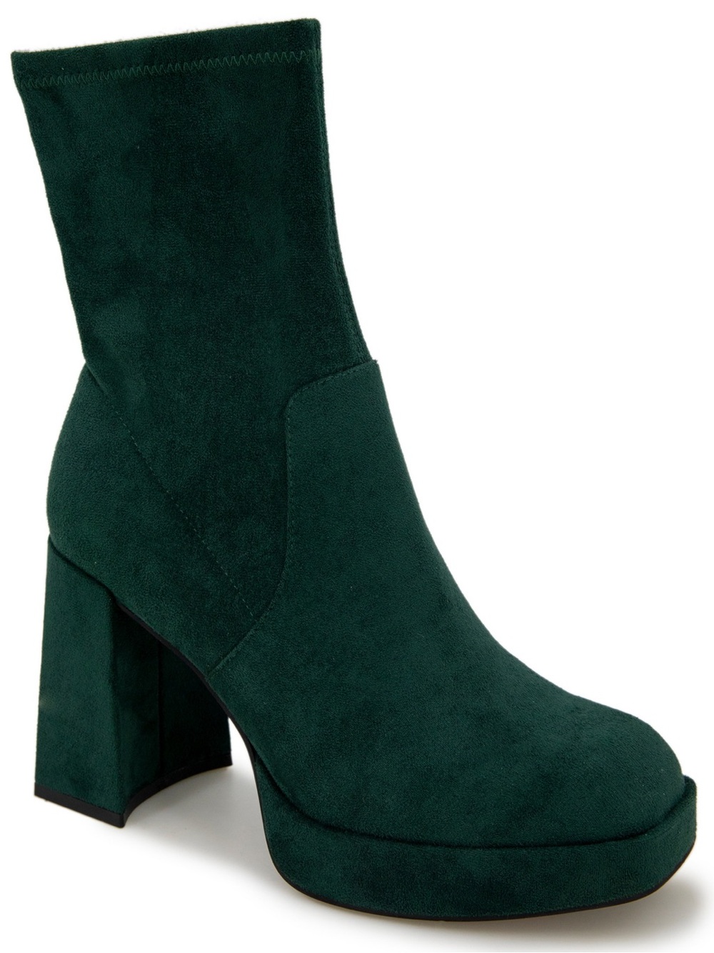Kenneth Cole New York Women’s Bri Stretch Platform Boots in Hunter Green (8)